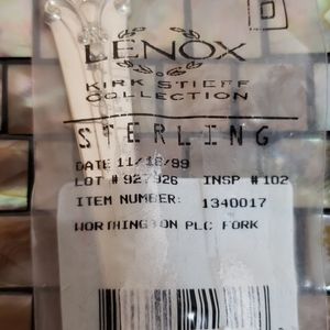 Fork Sterling Lenox Kirk Stieff Worthington
